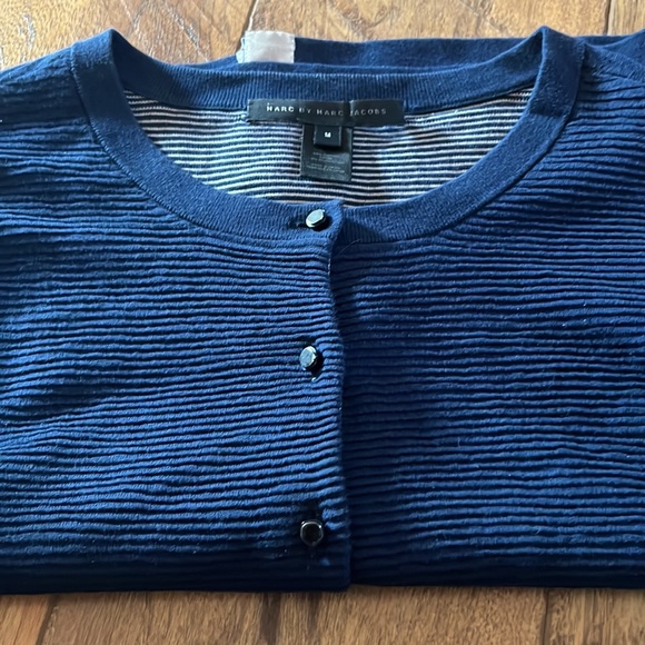 Marc by Marc Jacobs Ribbed Sweater Cardigan Blue - Picture 16 of 16